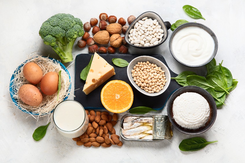 Natural foods on table